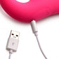 Close-up of the USB charging cord plugged into the toy.