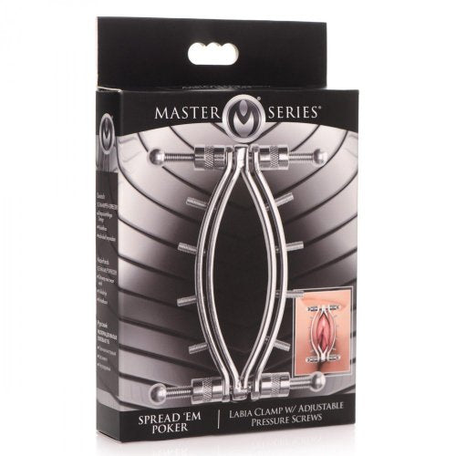 Master Series Spread 'Em Poker Labia Clamp in package.