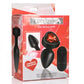 Booty Sparks Red Heart Vibrating Anal Plug w/ Remote Control, in the package.