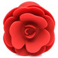 Close up image of the rose bloom at the base of the butt plug.