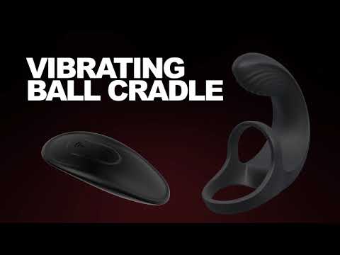 YouTube video for the Vibrating Ball Cradle Silicone Rechargeable Cock Ring w/ Remote Control from Zero Tolerance.