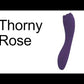 Thorny Rose Rechargeable Silicone Dual-End Vibrator and Clitoral Flicker - Purple