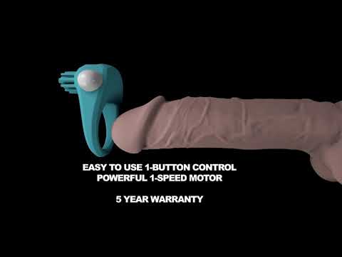 YouTube video of the Zero Tolerance Teal Tickler Silicone Vibrating Cock Ring.