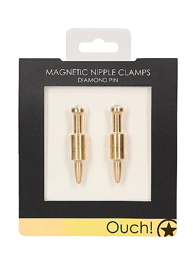 Ouch! Magnetic Nipple Clamps Diamond Pin in box.