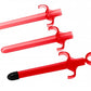 Side angle photo of the lube launcher set (red).